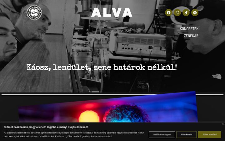 Skjermbilde av alva.hu