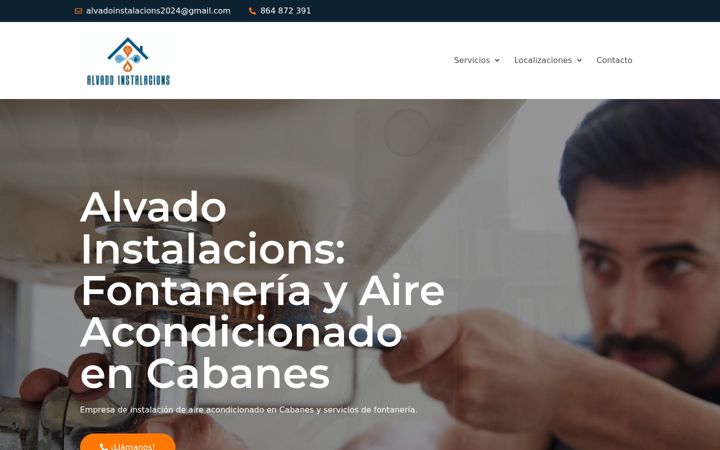 Screenshot of alvadoinstalacions.com