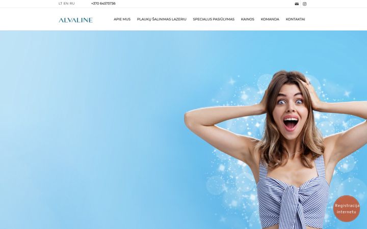 Screenshot of alvaline.cz