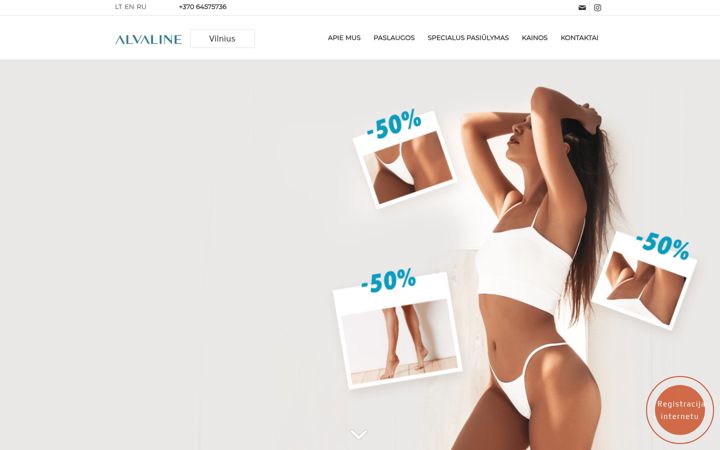 Screenshot of alvaline.lt
