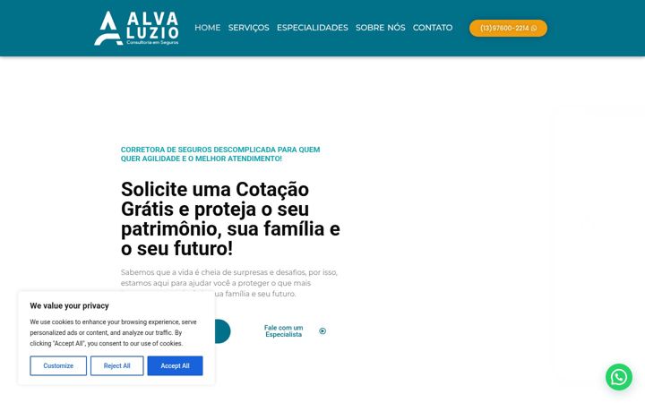 Zrzut ekranu alvaluzioseguros.com.br