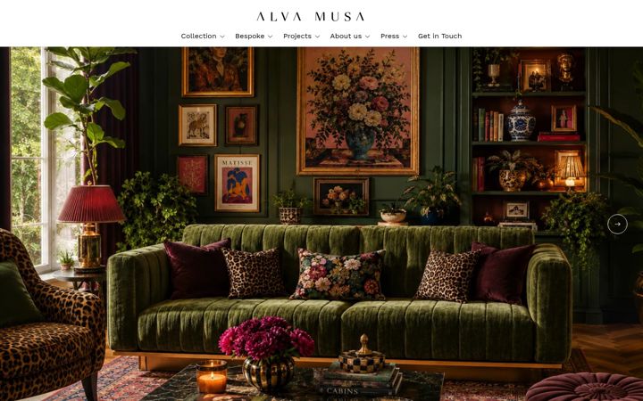 Screenshot of alvamusa.com