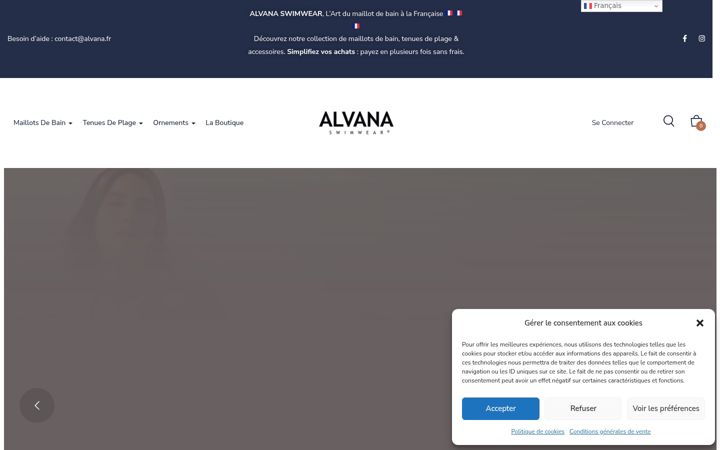 Screenshot ta' alvana.fr
