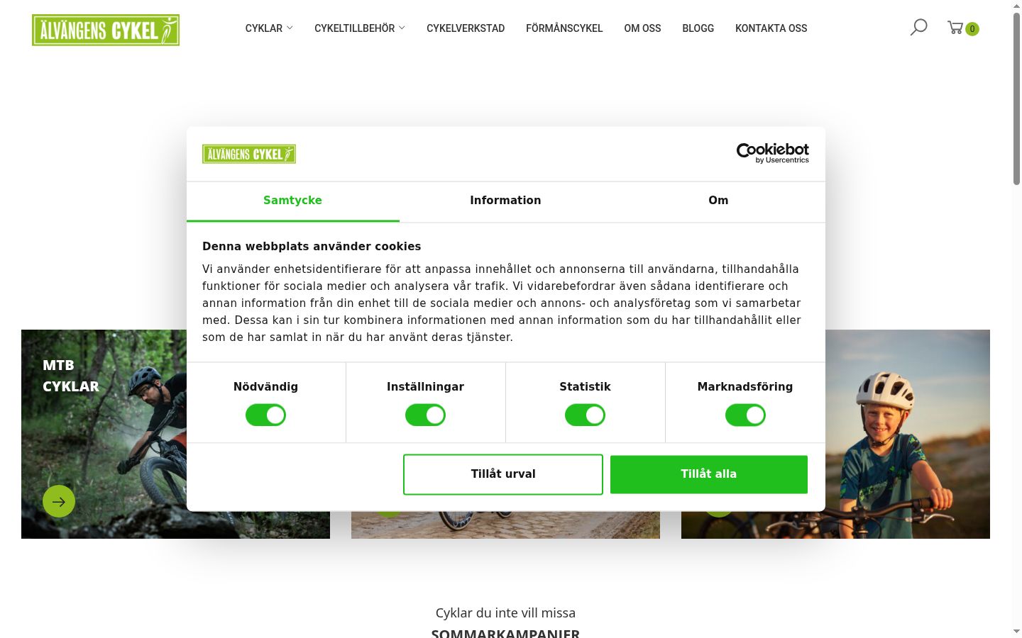 Screenshot tal-banner tal-kunsens muri qabel kwalunkwe interazzjoni