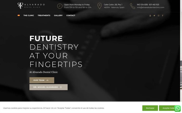 Screenshot of alvaradodentalclinic.com