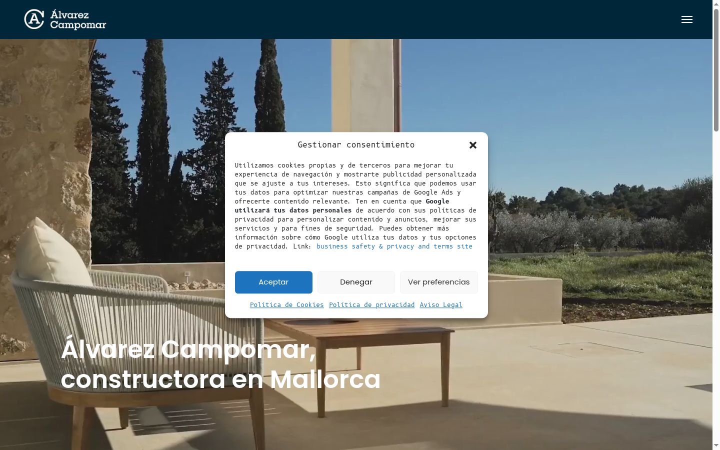 Screenshot tal-banner tal-kunsens muri qabel kwalunkwe interazzjoni