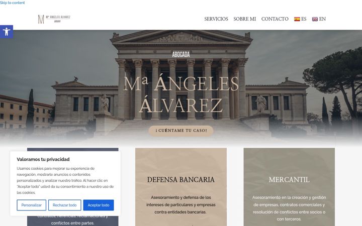 Capture d'écran de alvarezgarciaabogada.com