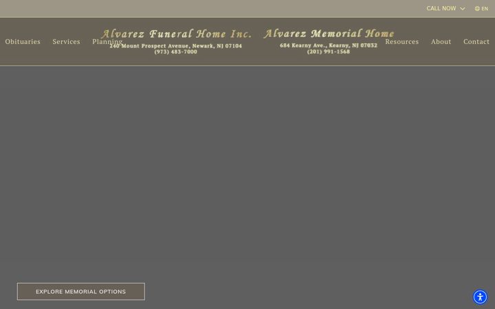 Screenshot of alvarezmemorialhome.com