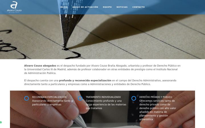 Ekraanipilt saidist alvarocousoabogados.es