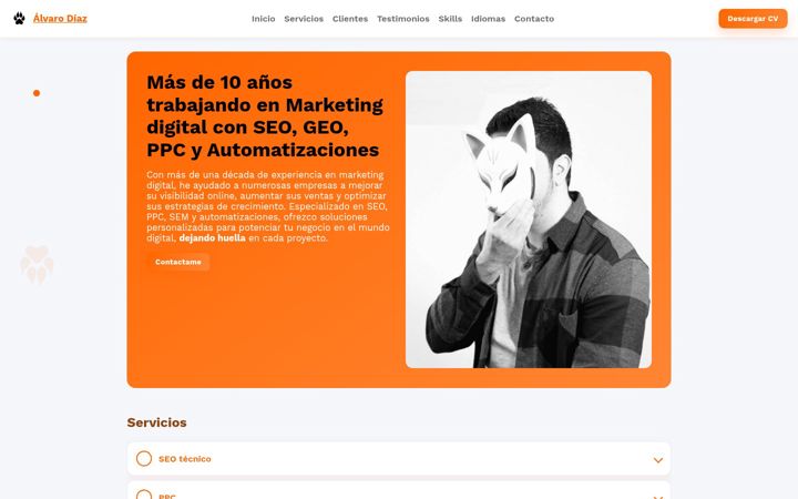 Screenshot of alvarodiaz.es