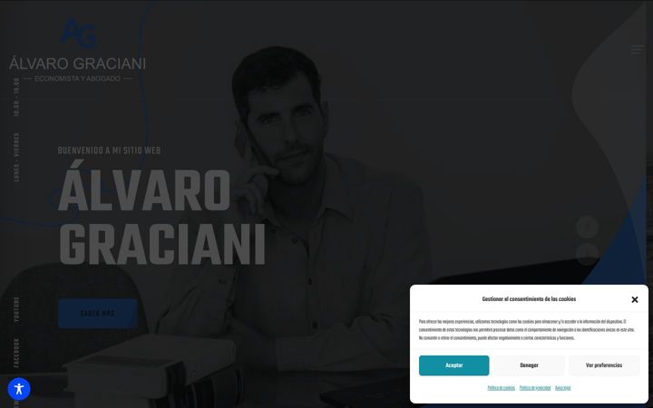 Screenshot of alvarograciani.com