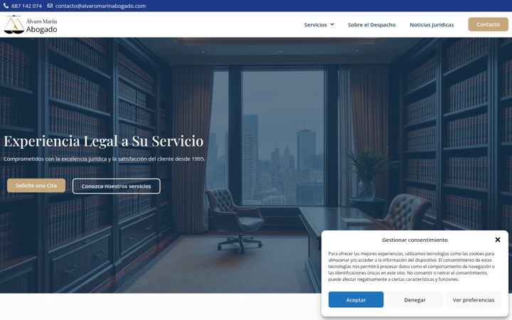 Screenshot of alvaromarinabogado.com