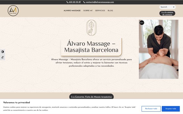 Zrzut ekranu alvaromassage.com
