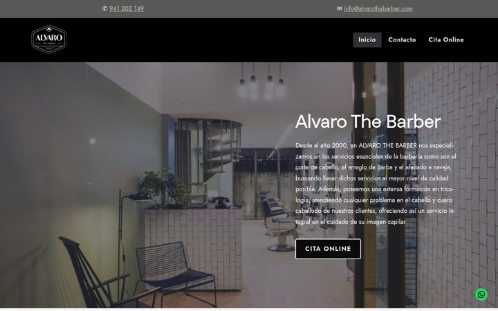 Képernyőkép: alvarothebarber.com