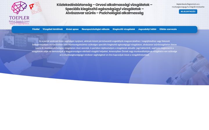 Screenshot of alvasvizsgalatok.hu