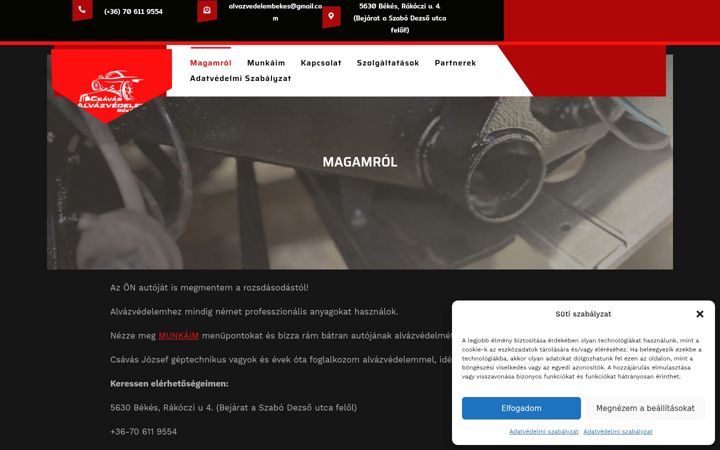 Екранна снимка на alvazvedelembekes.hu