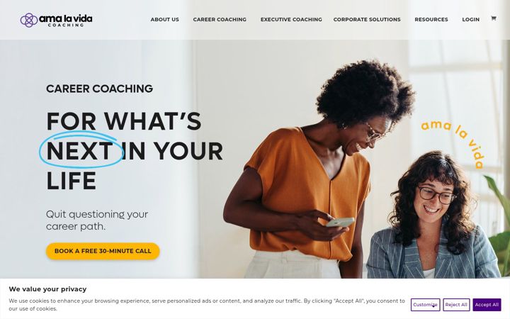 Screenshot of alvcoaching.com