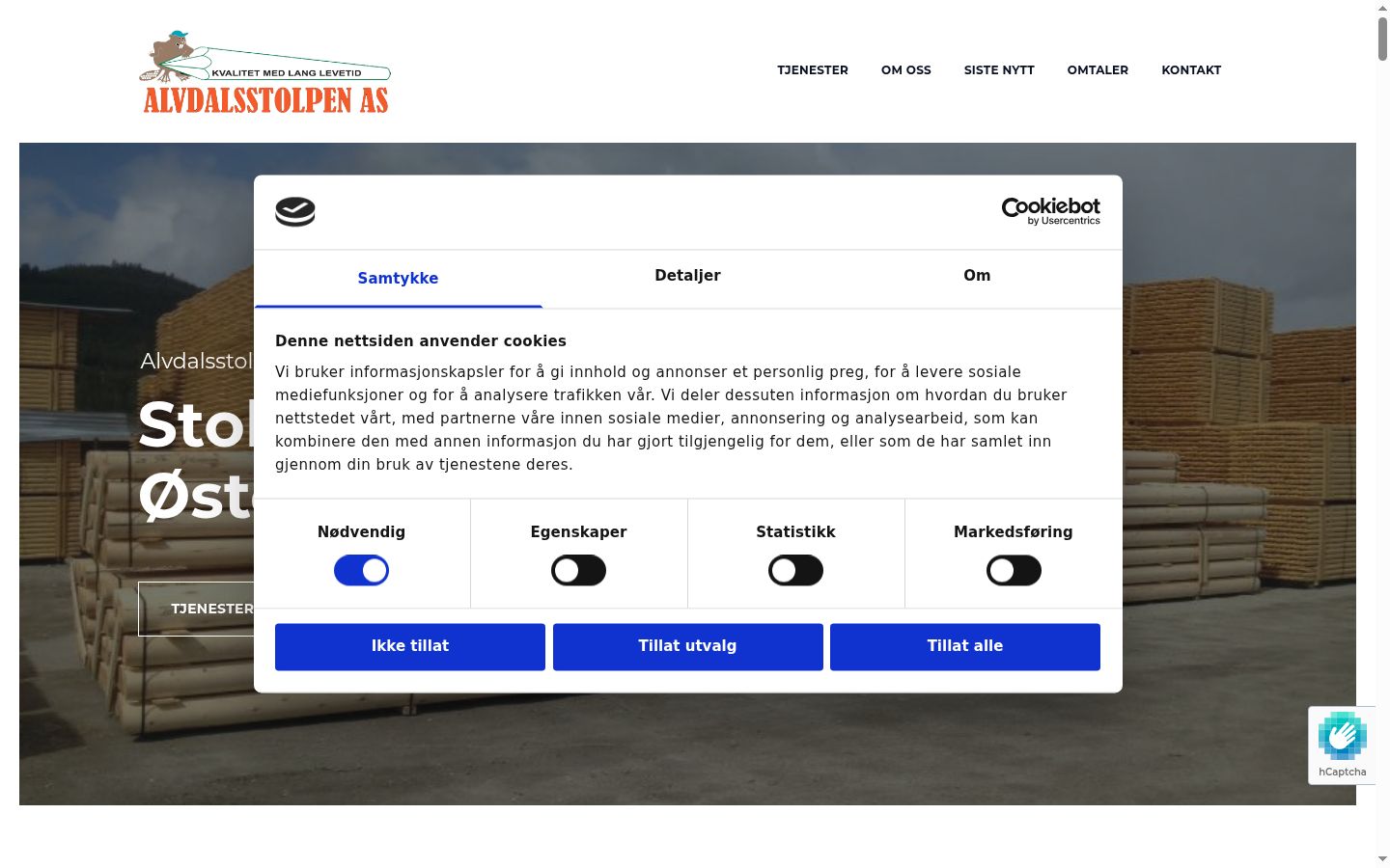 Captura de ecrã do banner de consentimento apresentado antes de qualquer interação
