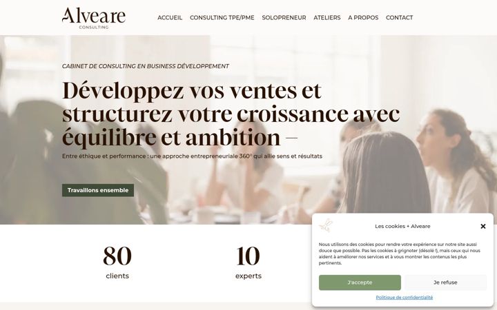 Screenshot of alveareconsulting.fr