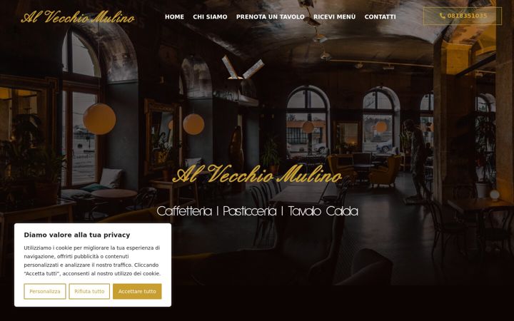 Screenshot of alvecchiomulinocaivano.it