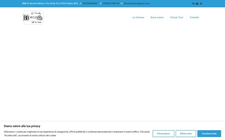 Screenshot of alvecchiomulinocelanobnb.it