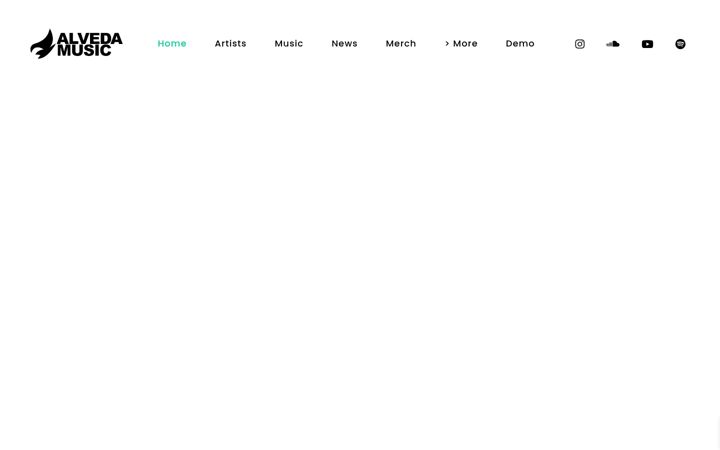 Screenshot του alvedamusic.com