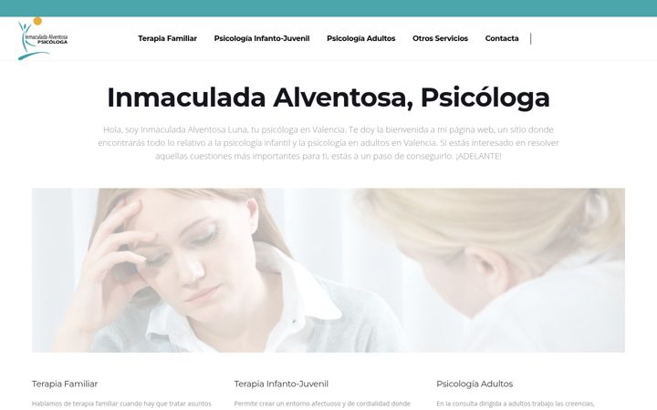 Screenshot of alventosapsicologa.com