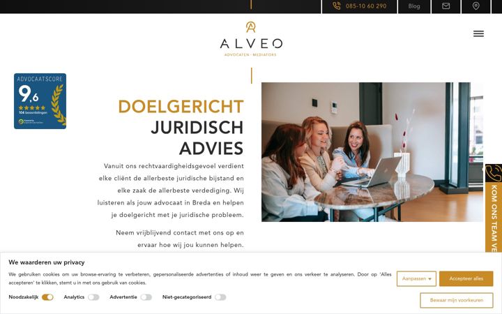 Screenshot του alveo.nl