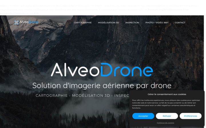 Screenshot του alveodrone.fr