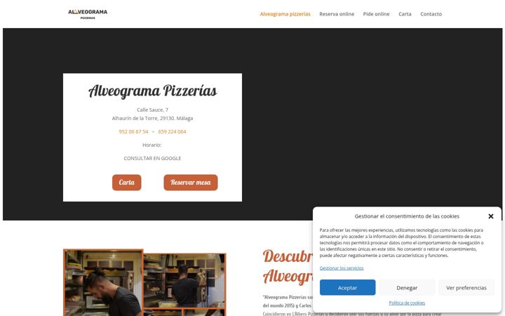 Screenshot του alveogramapizzerias.com