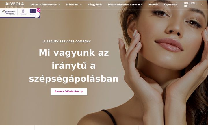 Screenshot του alveola.hu