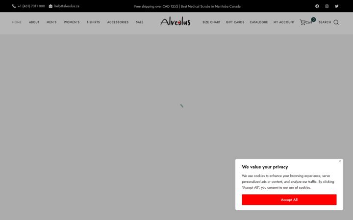 Screenshot του alveolus.ca