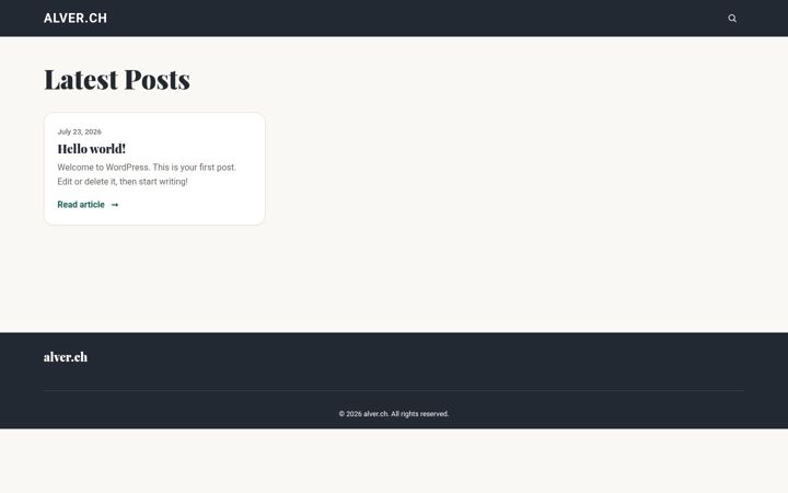 Screenshot of alver.ch