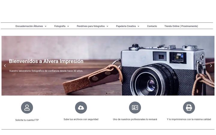 Screenshot di alveraimpresion.com