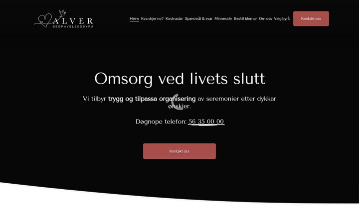 Screenshot of alverbegravelse.no