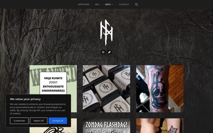 Screenshot of alverman.tattoo