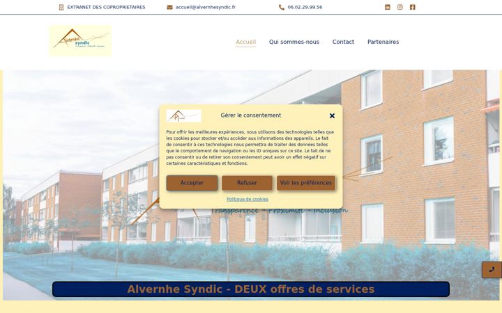 Screenshot of alvernhesyndic.fr
