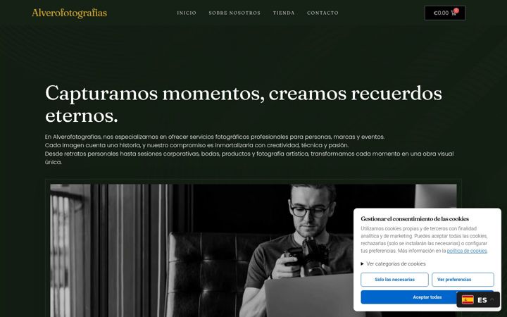 Screenshot of alverofotografias.com