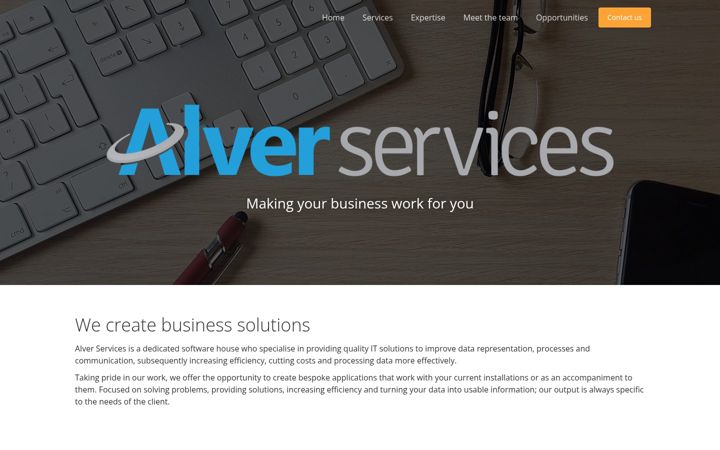Screenshot of alverservices.net
