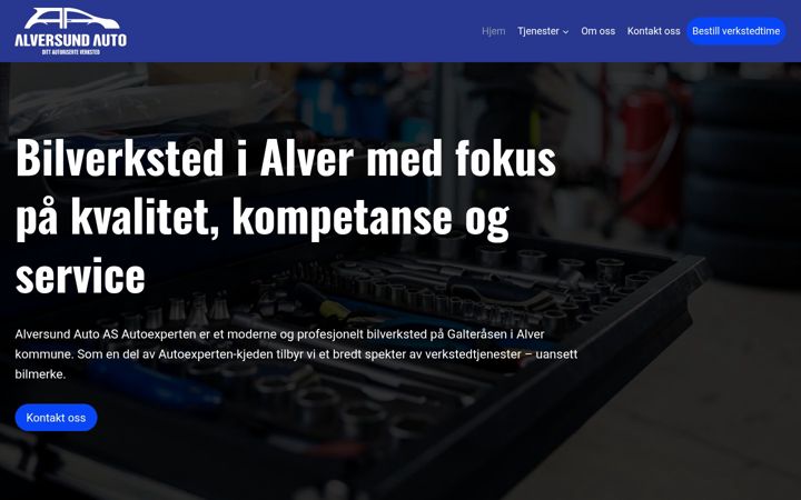Screenshot of alversundauto.no