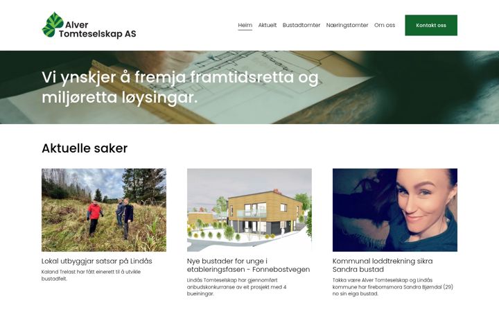 Screenshot of alvertomt.no
