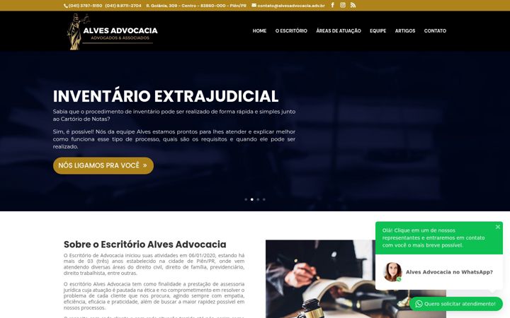 Snímek obrazovky alvesadvocacia.adv.br