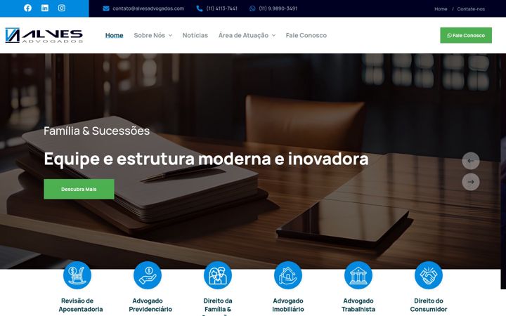Screenshot of alvesadvogados.com