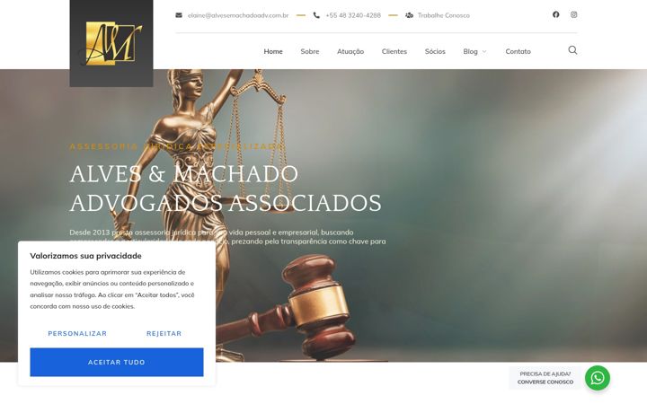Snímek obrazovky alvesemachadoadv.com.br