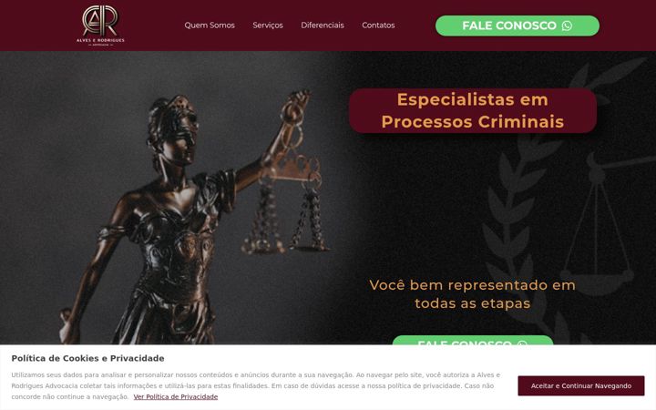 Screenshot of alveserodrigues.adv.br