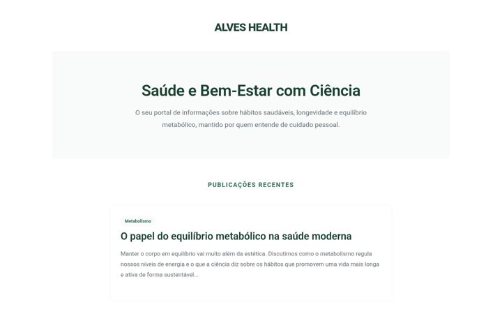 Screenshot of alveshealth.com