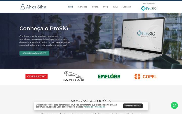 Snímek obrazovky alvessilva.com.br