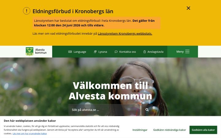 Screenshot of alvesta.se