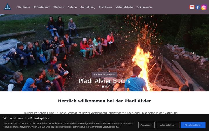 Captura de pantalla de alvier.ch
