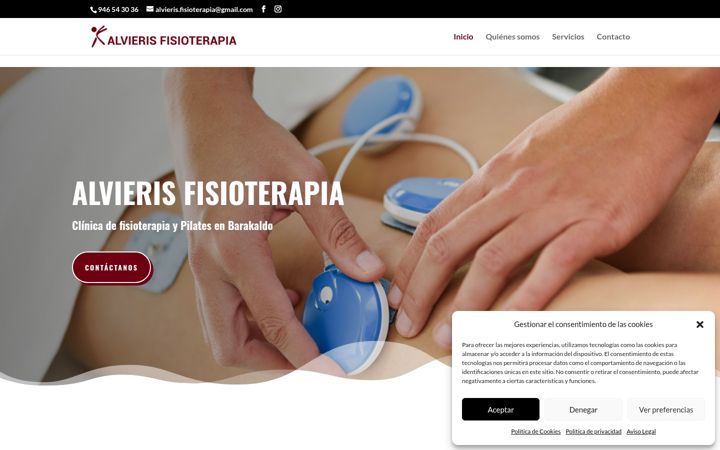 Screenshot of alvierisfisioterapia.com